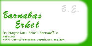 barnabas erkel business card